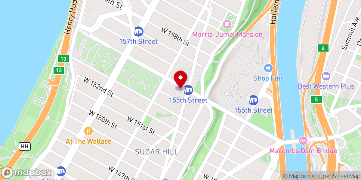 Map showing location of Prince Hall Temple Association