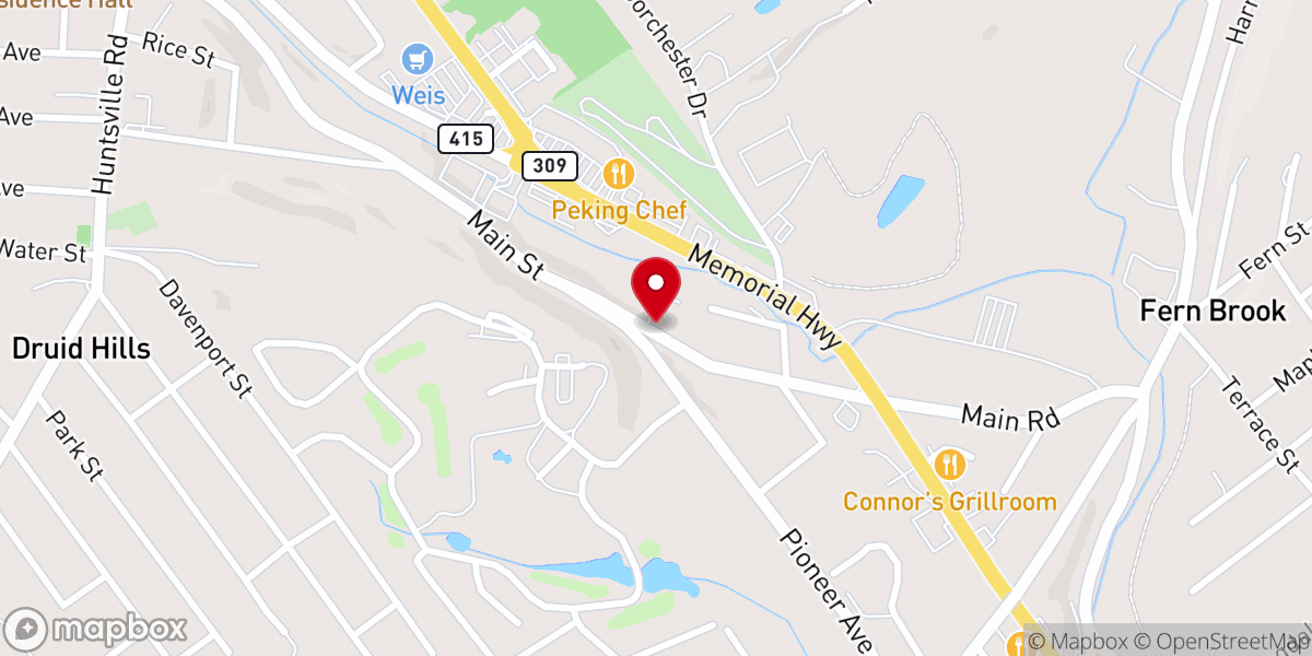 Map showing location of Prince of Peace Episcopal