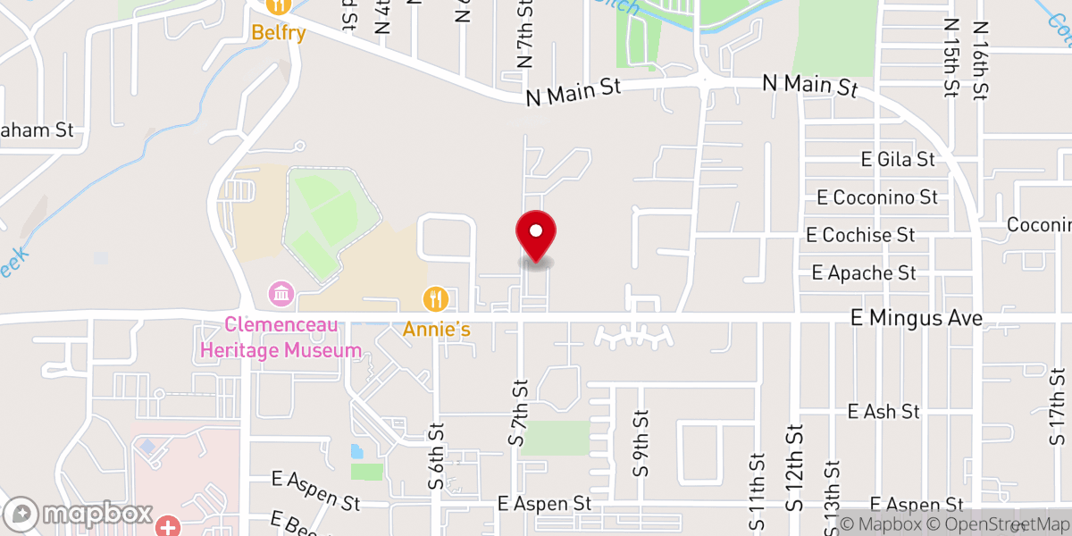 Map showing location of Project Rising Hope Food Pantry