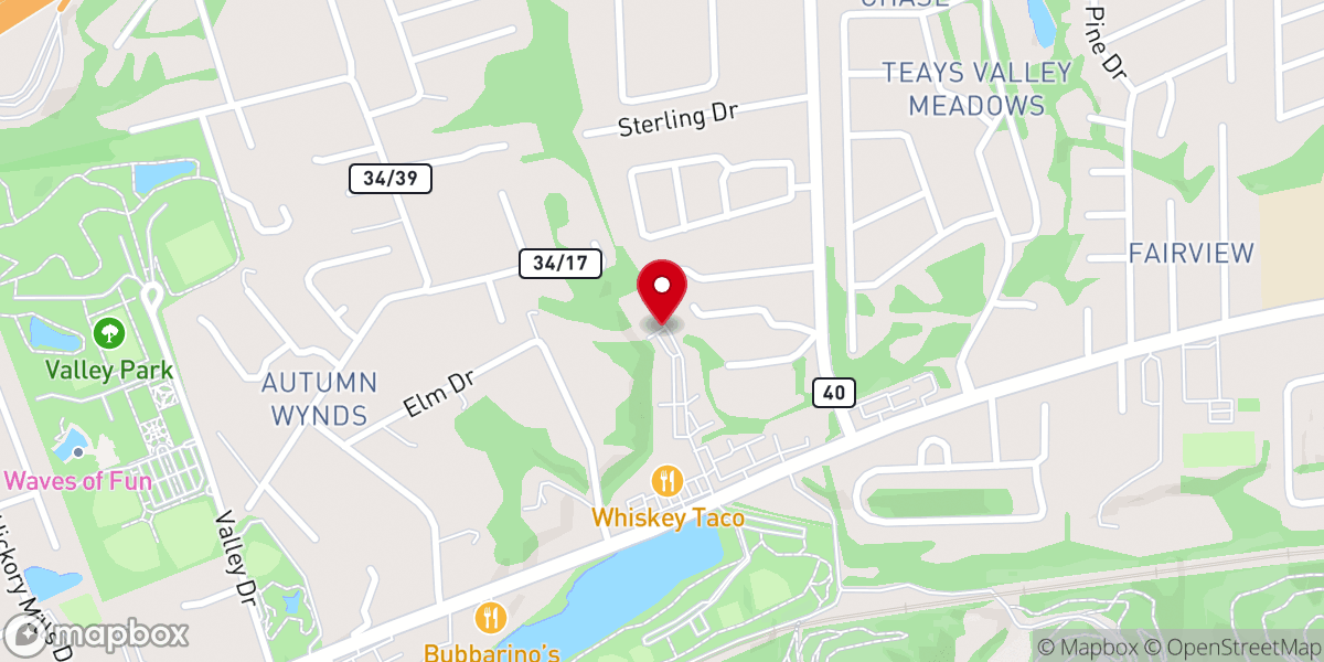 Map showing location of Quantum Sports Center - Hurricane
