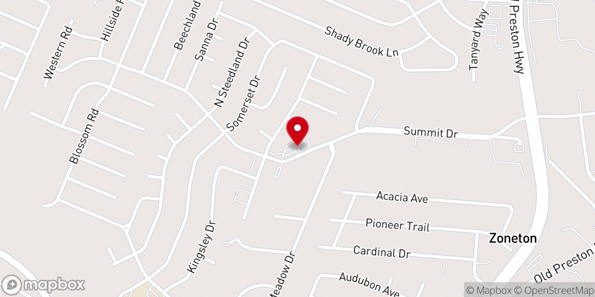 Map showing location of Radiant Life Church of God