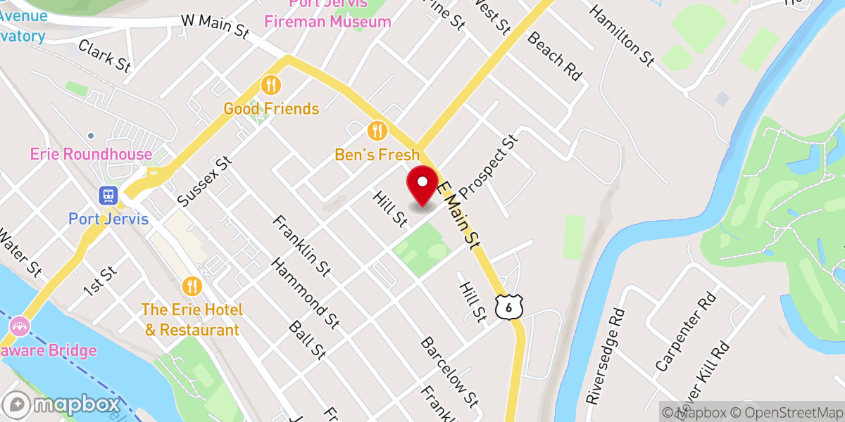 Map showing location of Recap Port Jervis Headstart