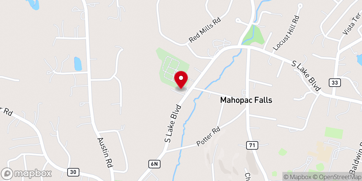 Map showing location of Red Mills Baptist Church