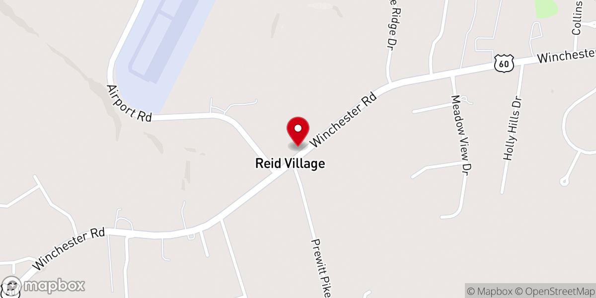 Map showing location of Reid Village Baptist Church