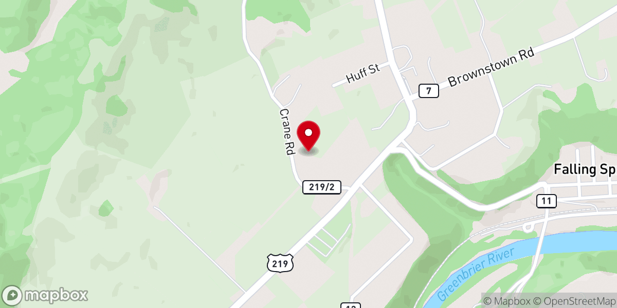 Map showing location of Renick Christian Fellowship