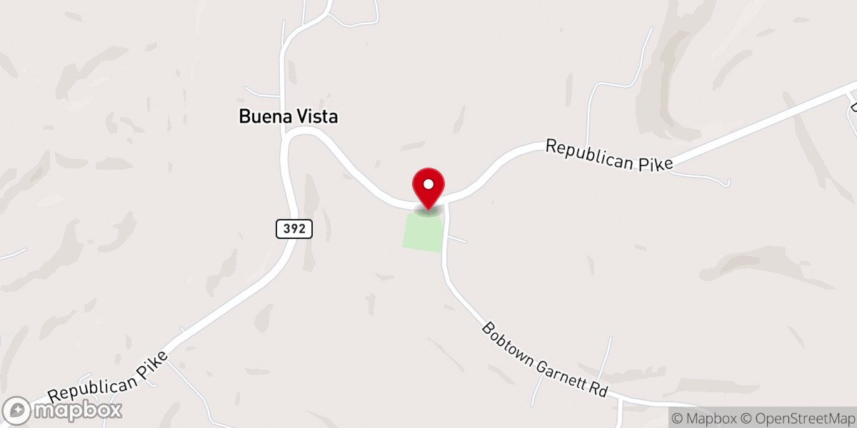 Map showing location of Republican Christian Church