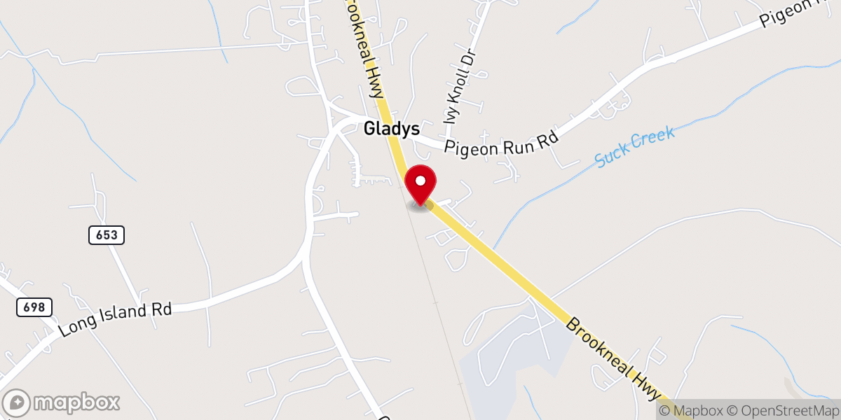 Map showing location of Revival Fellowship Gladys