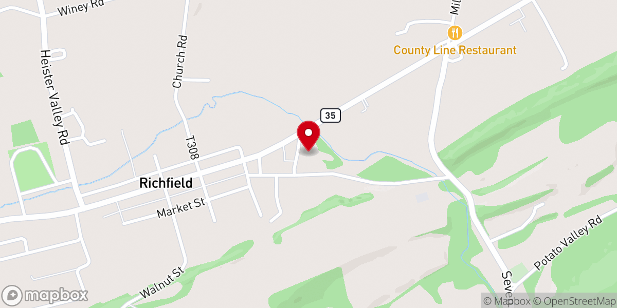 Map showing location of Richfield Life Ministries - Family Life Center