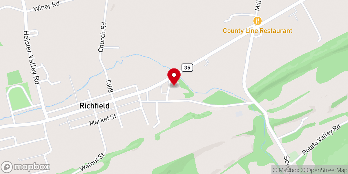 Map showing location of Richfield Raceway