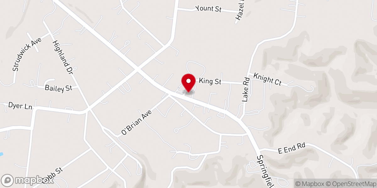 Map showing location of Ridgetop First Baptist Church