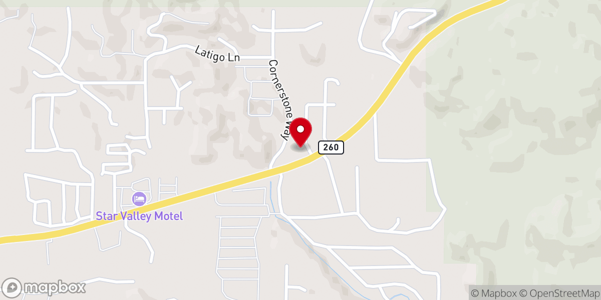 Map showing location of Rim View Community Church