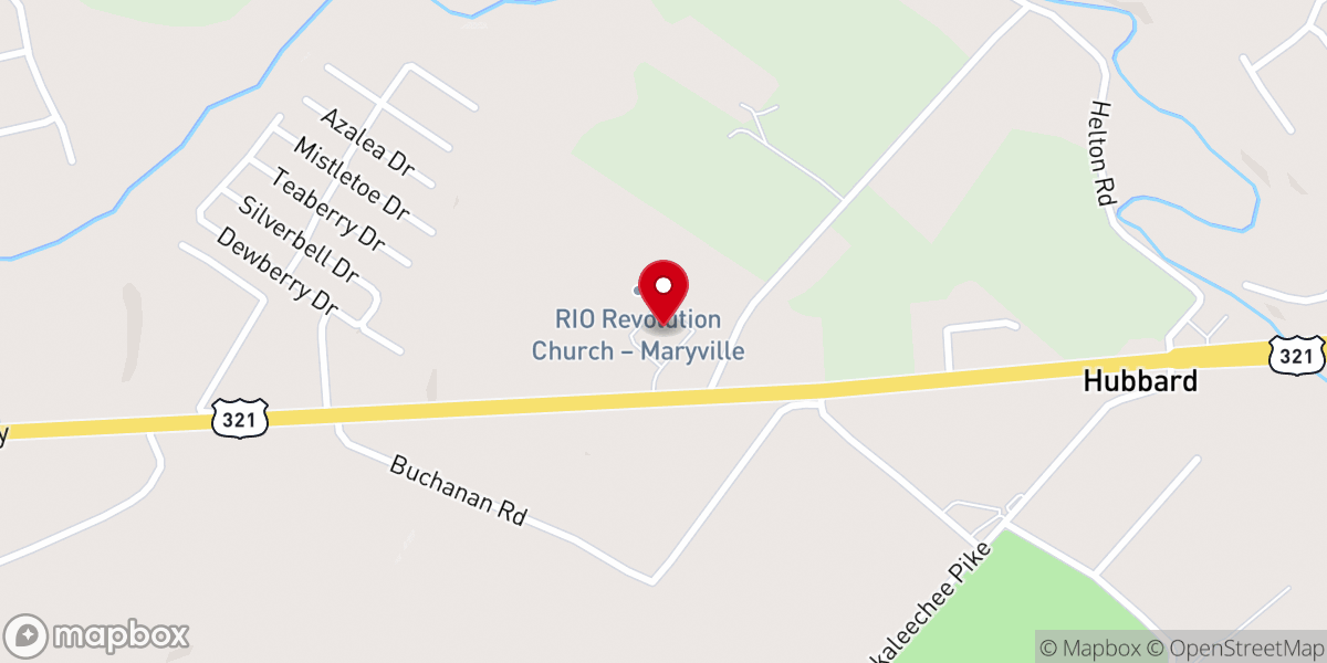 Map showing location of RIO Revolution Church - Maryville, Tennessee
