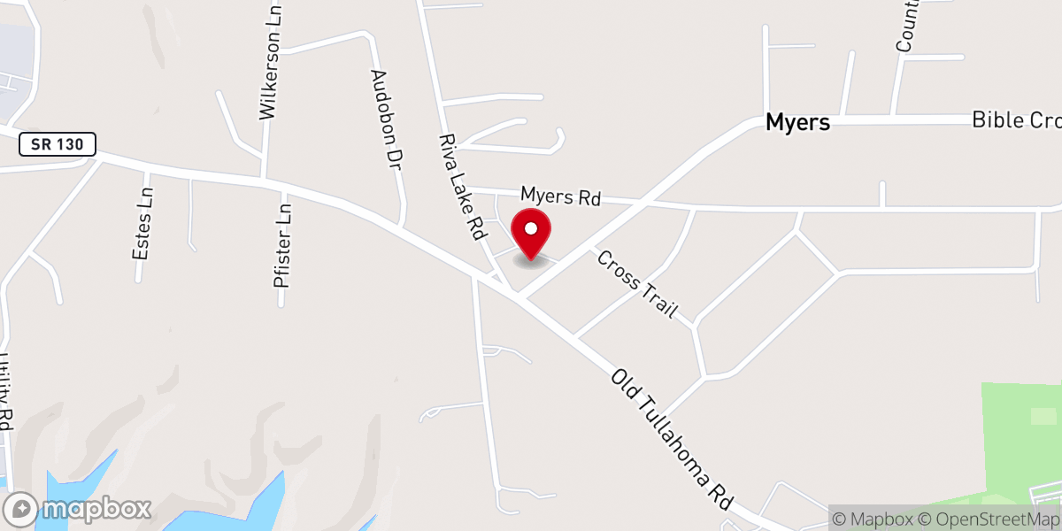 Map showing location of Riva Lake Baptist Church