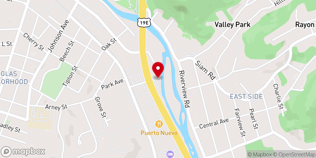 Map showing location of River's Edge Fellowship of God Assemblies of God
