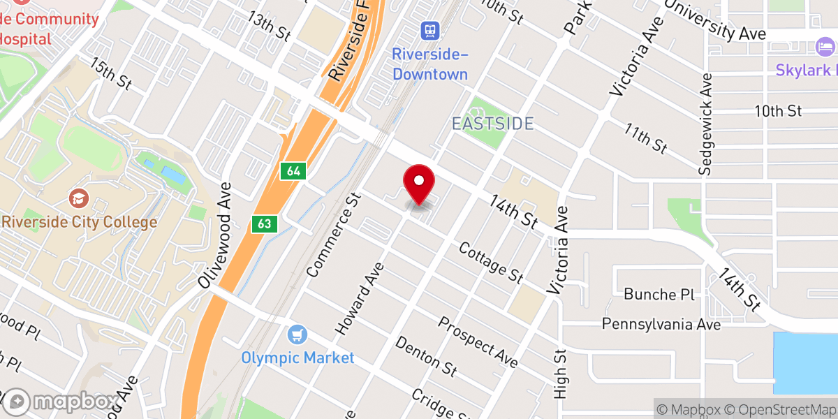Map showing location of Riverside Apostolic Church