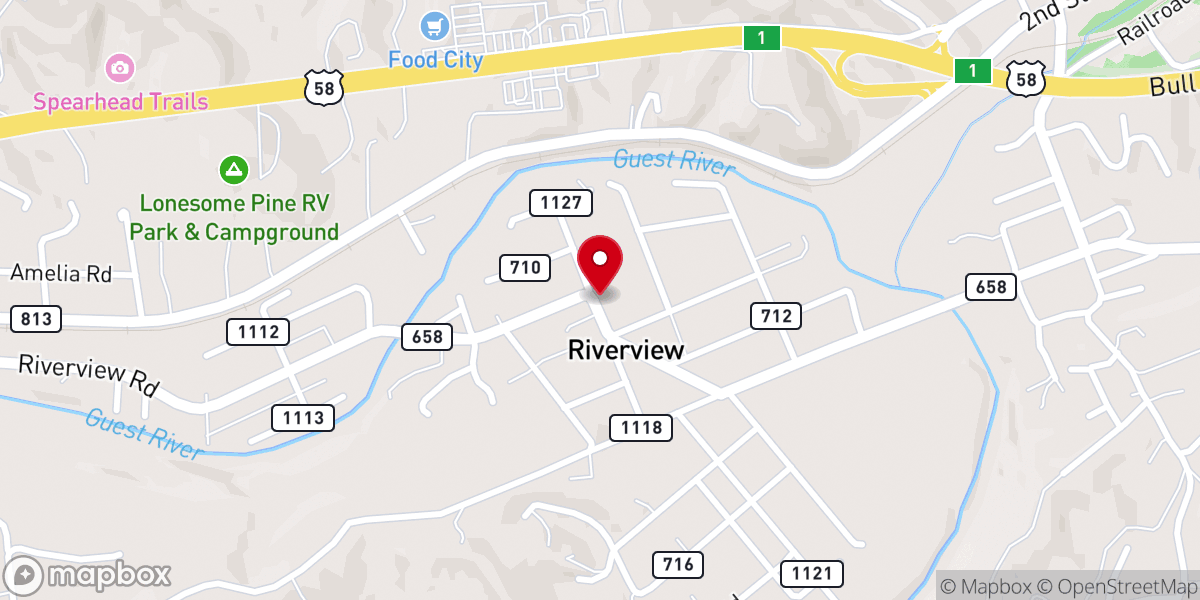 Map showing location of Riverview Pentecostal