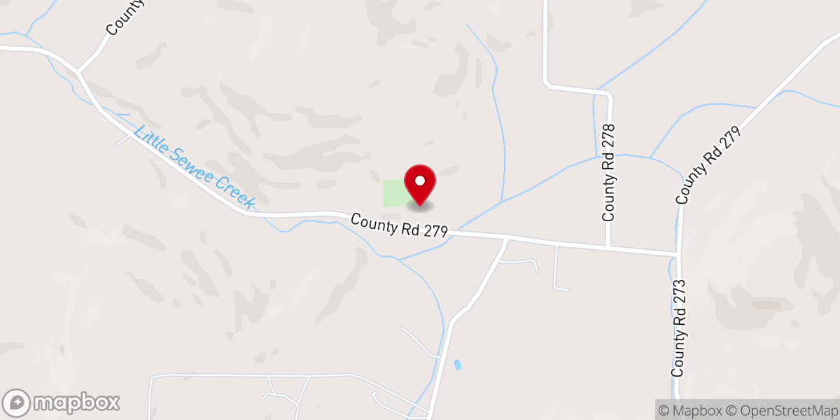 Map showing location of Rockview Baptist Church