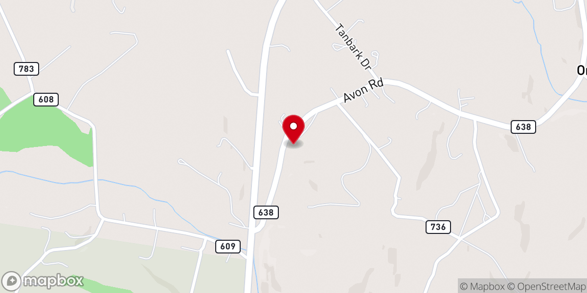 Map showing location of Rodes United Methodist Church