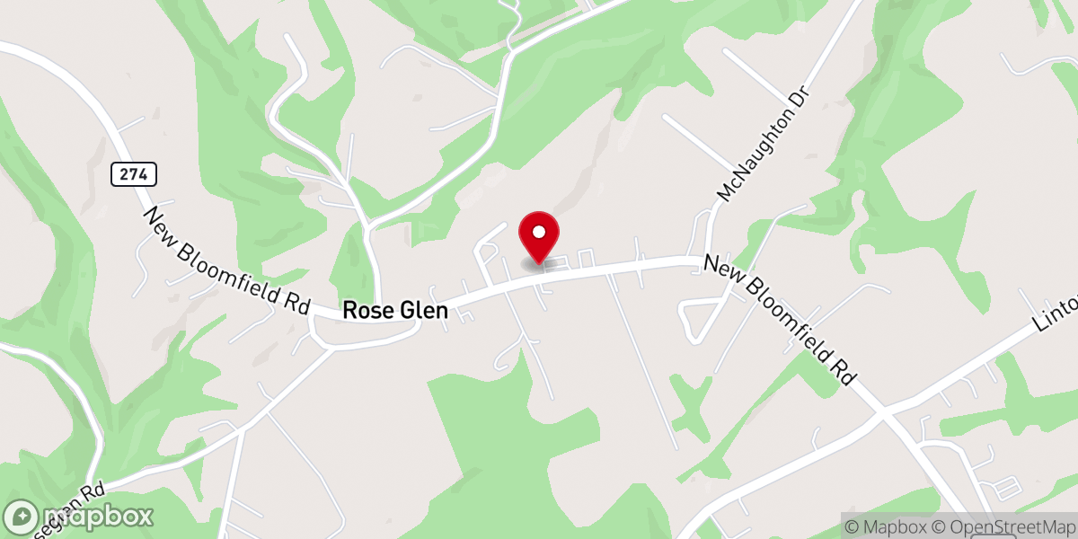 Map showing location of Roseglen United Methodist Church