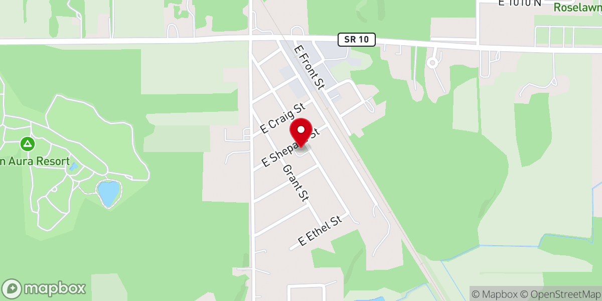 Map showing location of Roselawn United Methodist Church