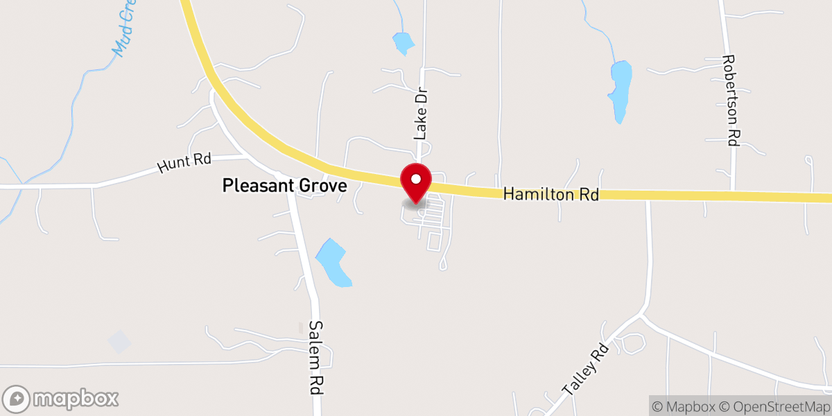 Map showing location of Rosemont Baptist Church