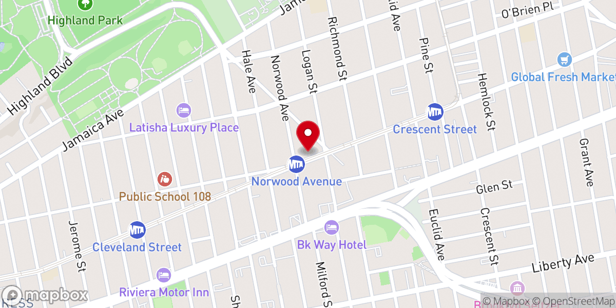 Map showing location of Royal Threading Center inc.