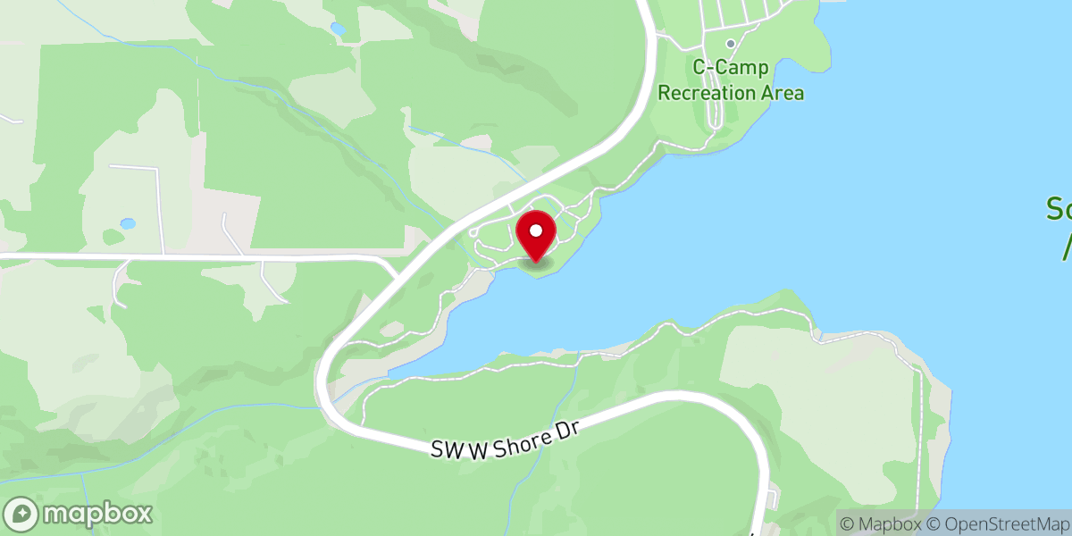 Map showing location of Sain Creek Recreational Area