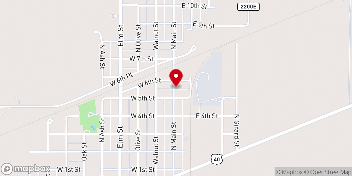 Map showing location of Saint Elmo - Food Pantry