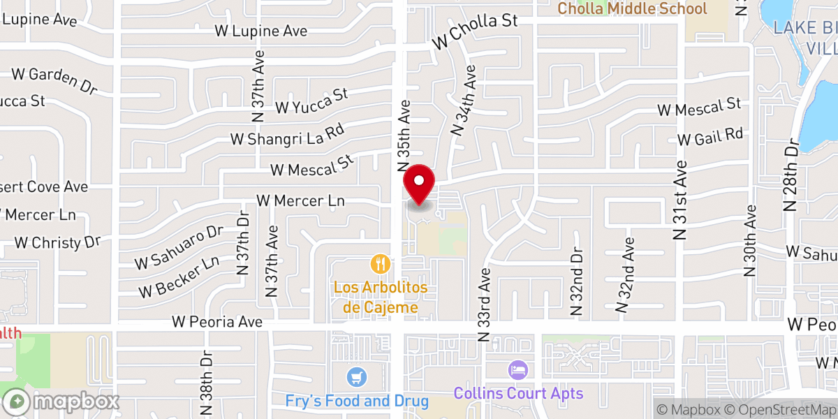Map showing location of Saint Jerome Catholic Church