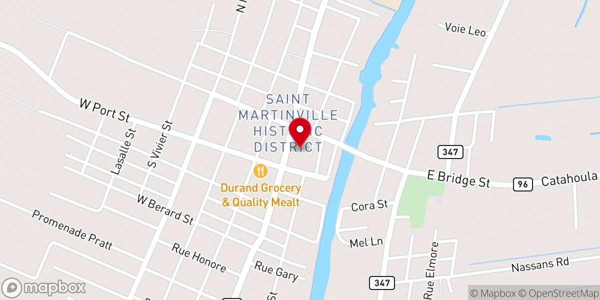 Map showing location of Saint Martin De Tours Church