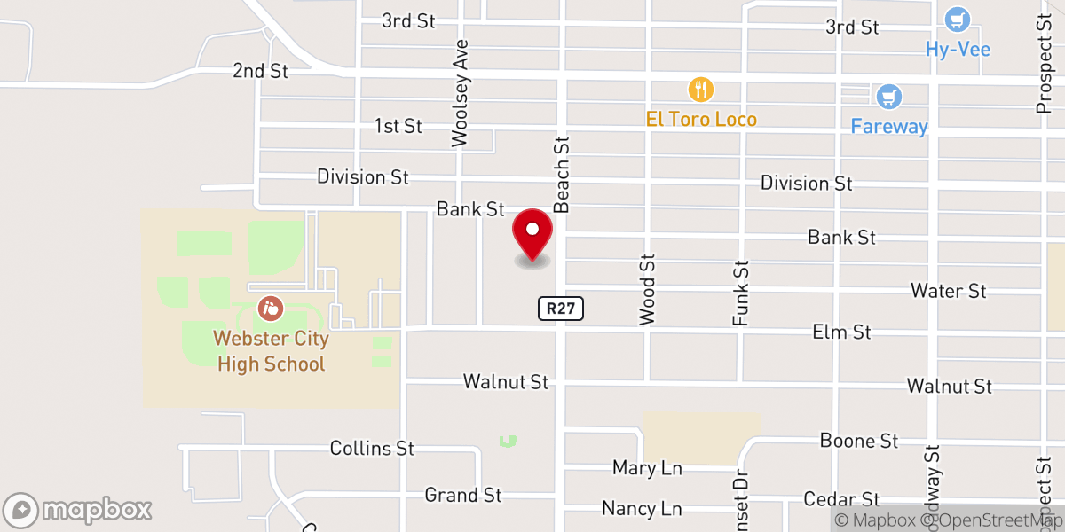 Map showing location of Saint Paul's Lutheran Church - Food Pantry