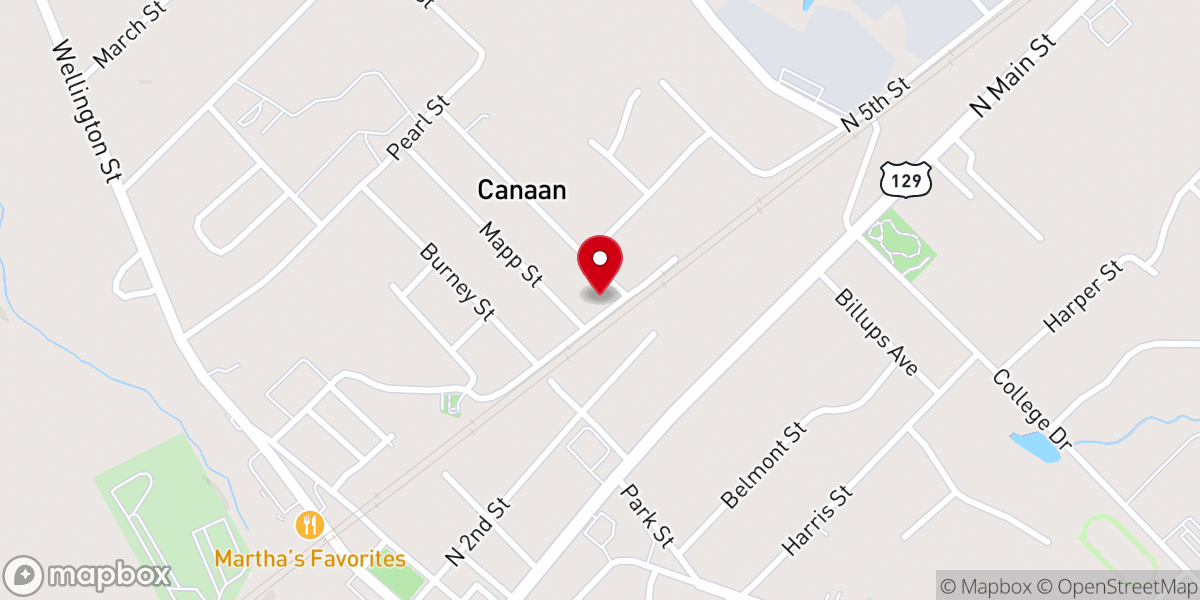 Map showing location of Saint Pauls African Methodist Episcopal Church