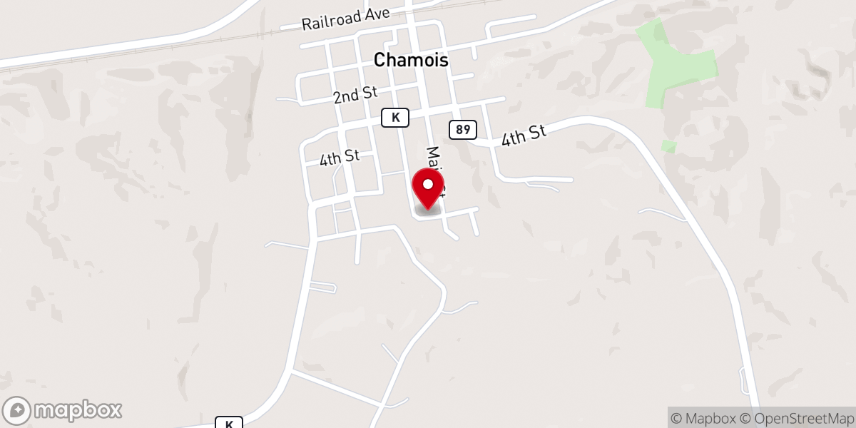 Map showing location of Salem Presbyterian Church
