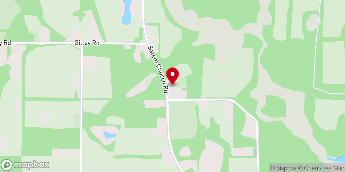 Map showing location of Salem Wesleyan Church