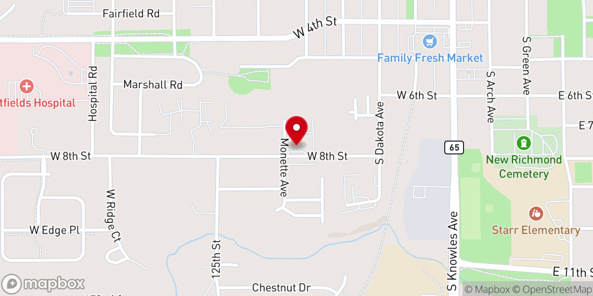 Map showing location of Salvation Army Grace Place