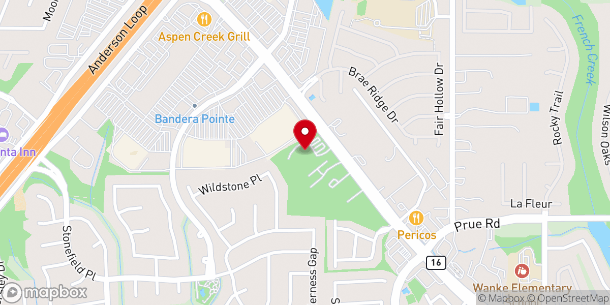 Map showing location of San Antonio Scenic Hills Seventh-day Adventist Church