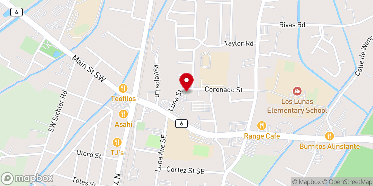 Map showing location of San Clemente Catholic Church