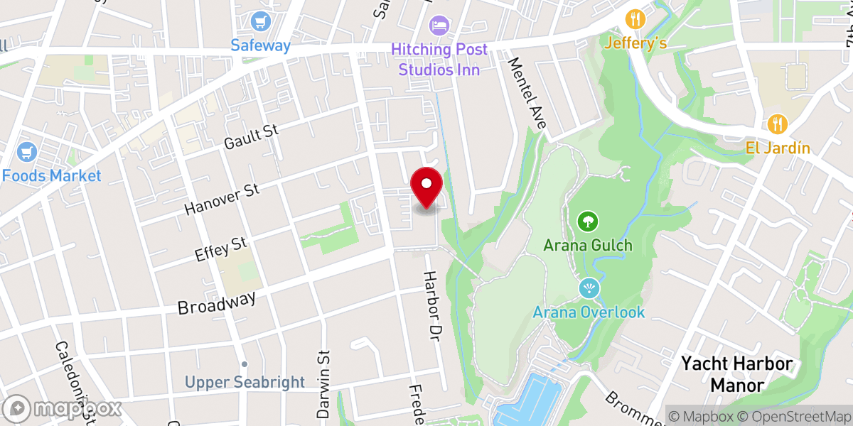 Map showing location of Santa Cruz Bible Church