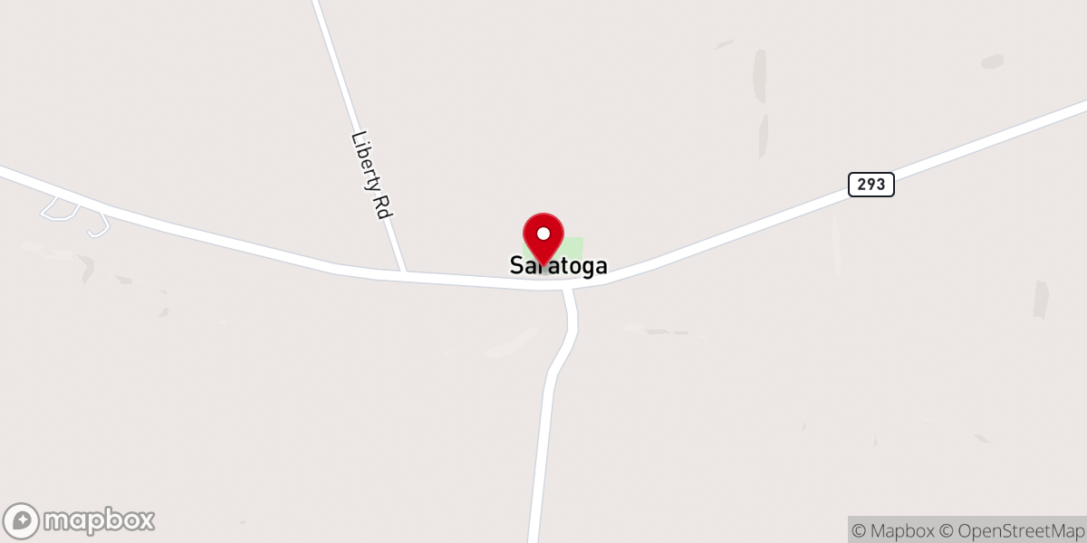 Map showing location of Saratoga United Methodist Church