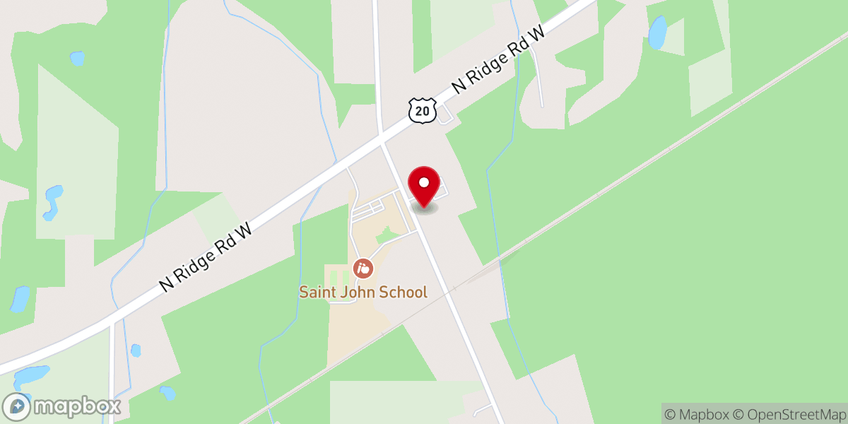 Map showing location of Saybrook Methodist Church