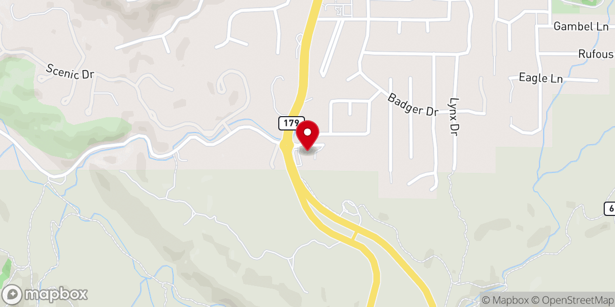 Map showing location of Sedona United Methodist Church