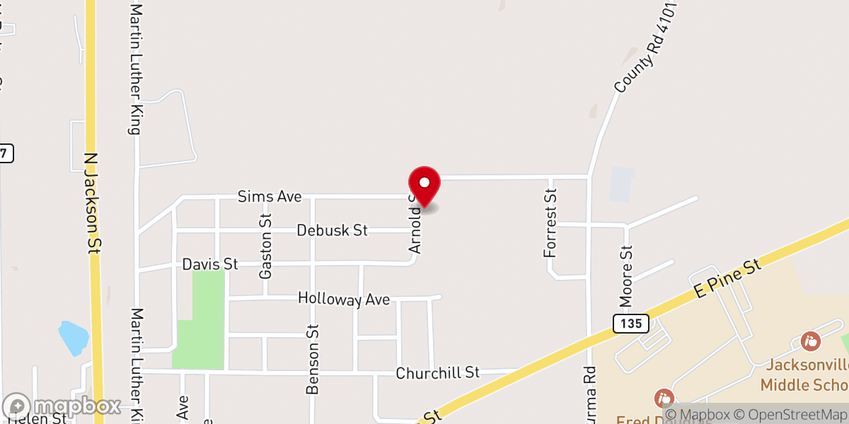 Map showing location of Seminary Heights Church of Christ