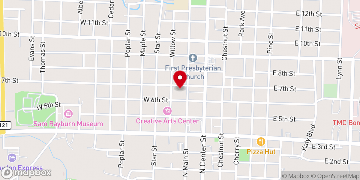 Map showing location of Seventh & Main Baptist Church