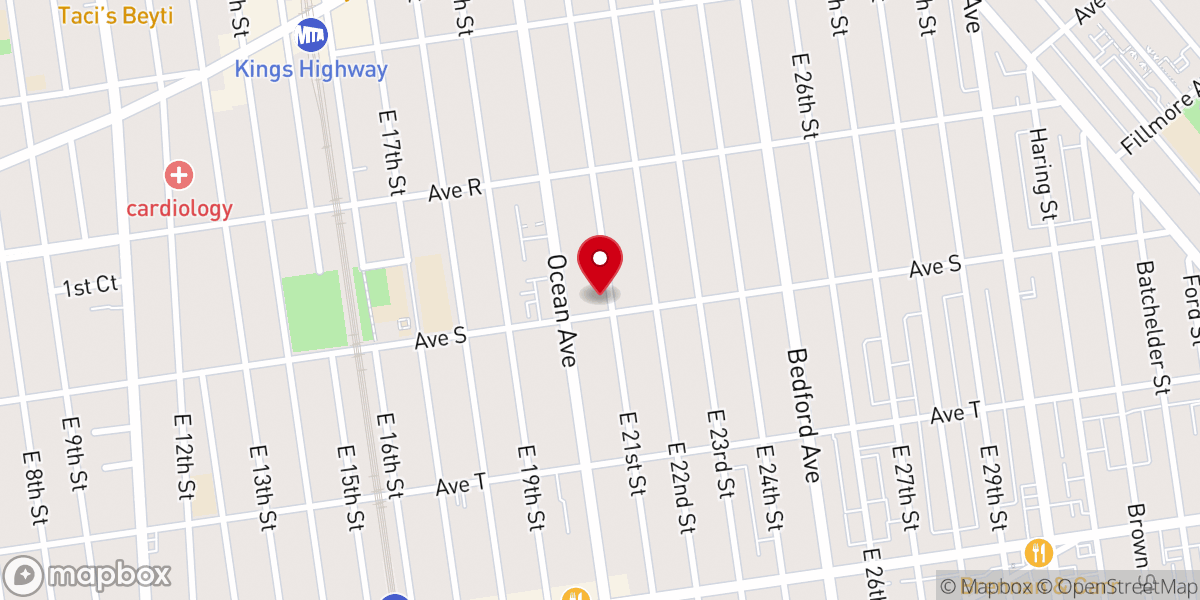 Map showing location of Shaarei Shalom