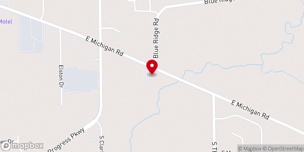 Map showing location of Shelbyville Bible Holiness Church