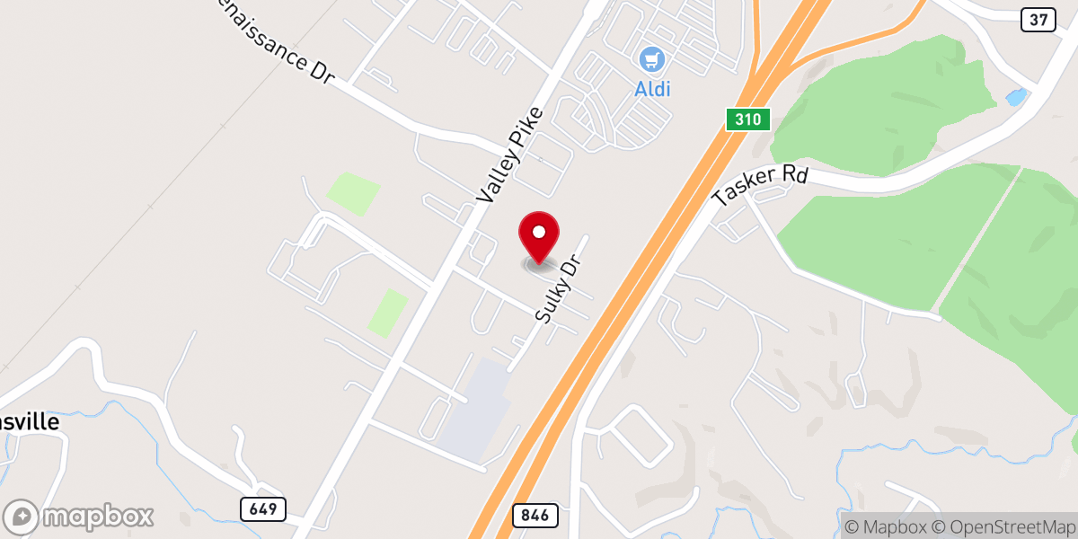Map showing location of Shepherd of the Hills Lutheran Church - Winchester, VA