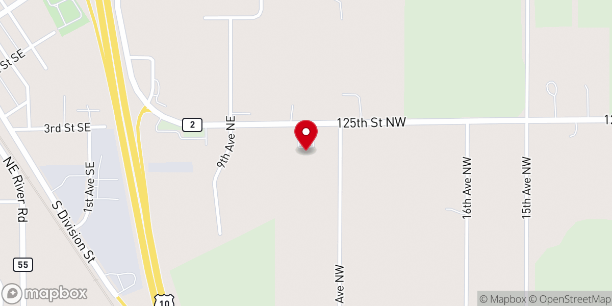 Map showing location of Shepherd of the Pines Lutheran Church