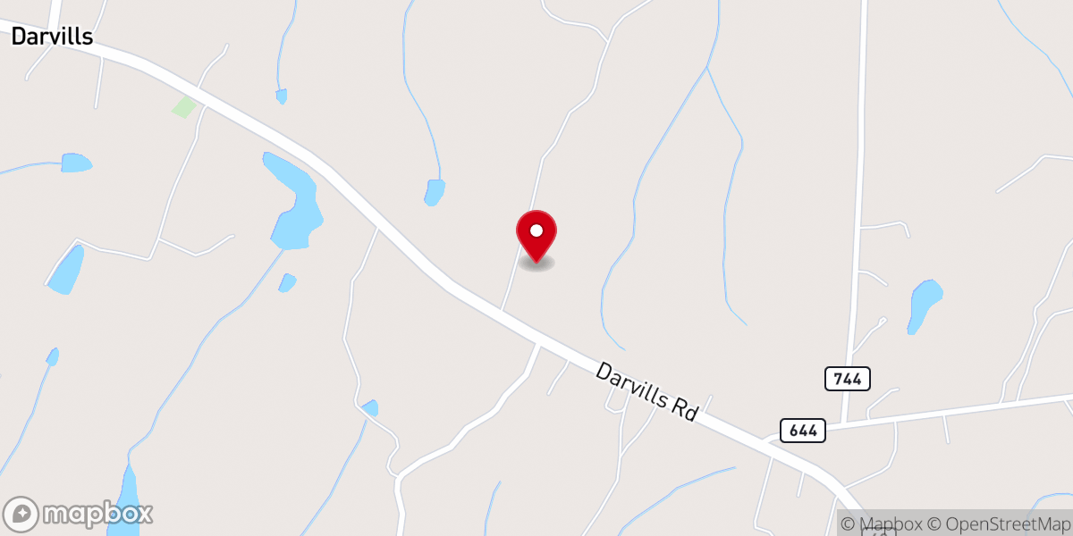 Map showing location of Shiloh Baptist Church-Dinwiddie