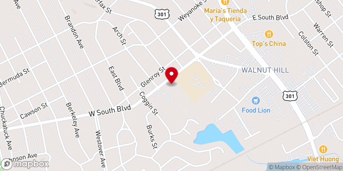 Map showing location of Shiloh Petersburg - Seventh-day Adventist Church
