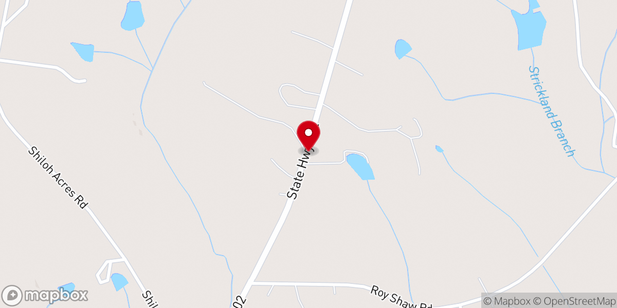 Map showing location of Shiloh UM Church